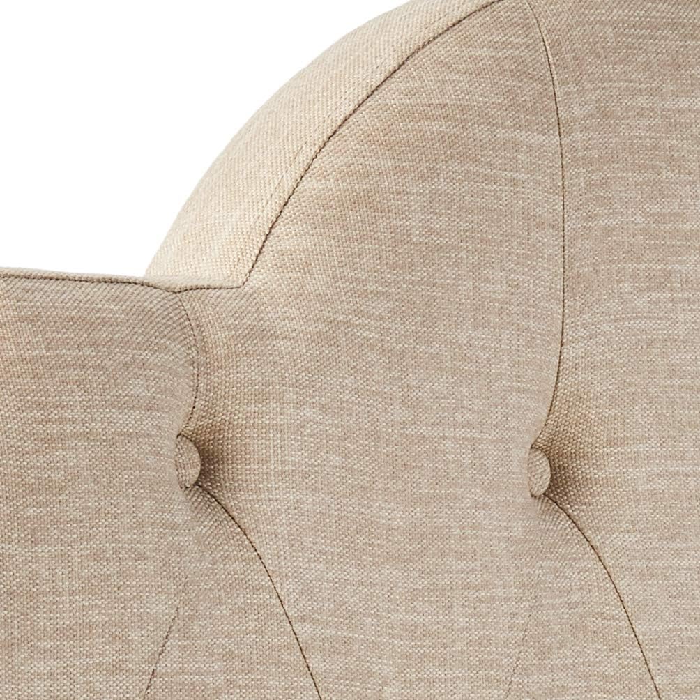 Amazon Brand – Ravenna Home Haraden Modern Scroll-Topped Button-Tufted King Bed Headboard, 82"W, Beige