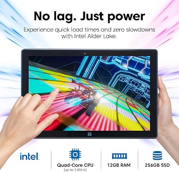 Fusion5 Built in USA 10.1 Windows 11 Professional Tablet PC FWIN232 PRO N5, 12GB RAM, 256GB SSD, Intel 13th Gen, Full HD Windows Tablet, USB C, HDMI - with Accidental Damage