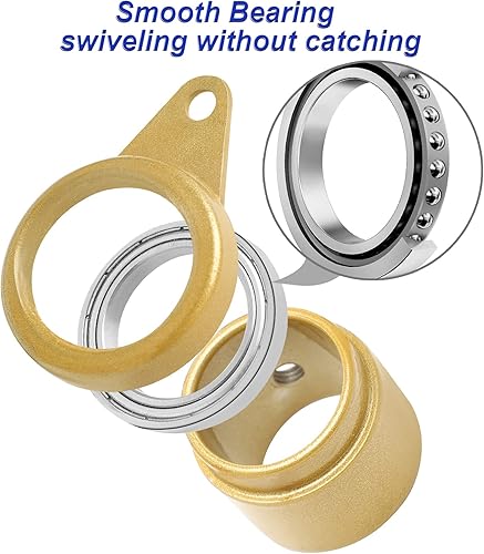 Miniatura 2 de MOFEEZ Anillos giratorios para asta de bandera, anillos de montaje de bandera anti-envoltura de 360 grados con rodamientos para poste de bandera de