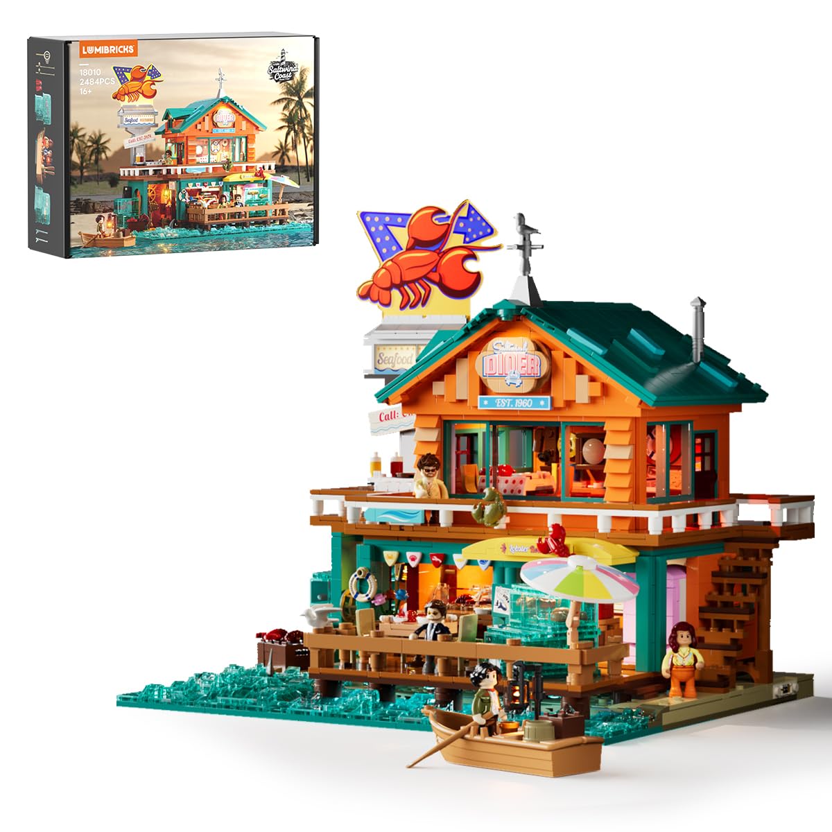 Lumibricks Funwhole Podróż Samochodem - Restauracja z Owocami Morza