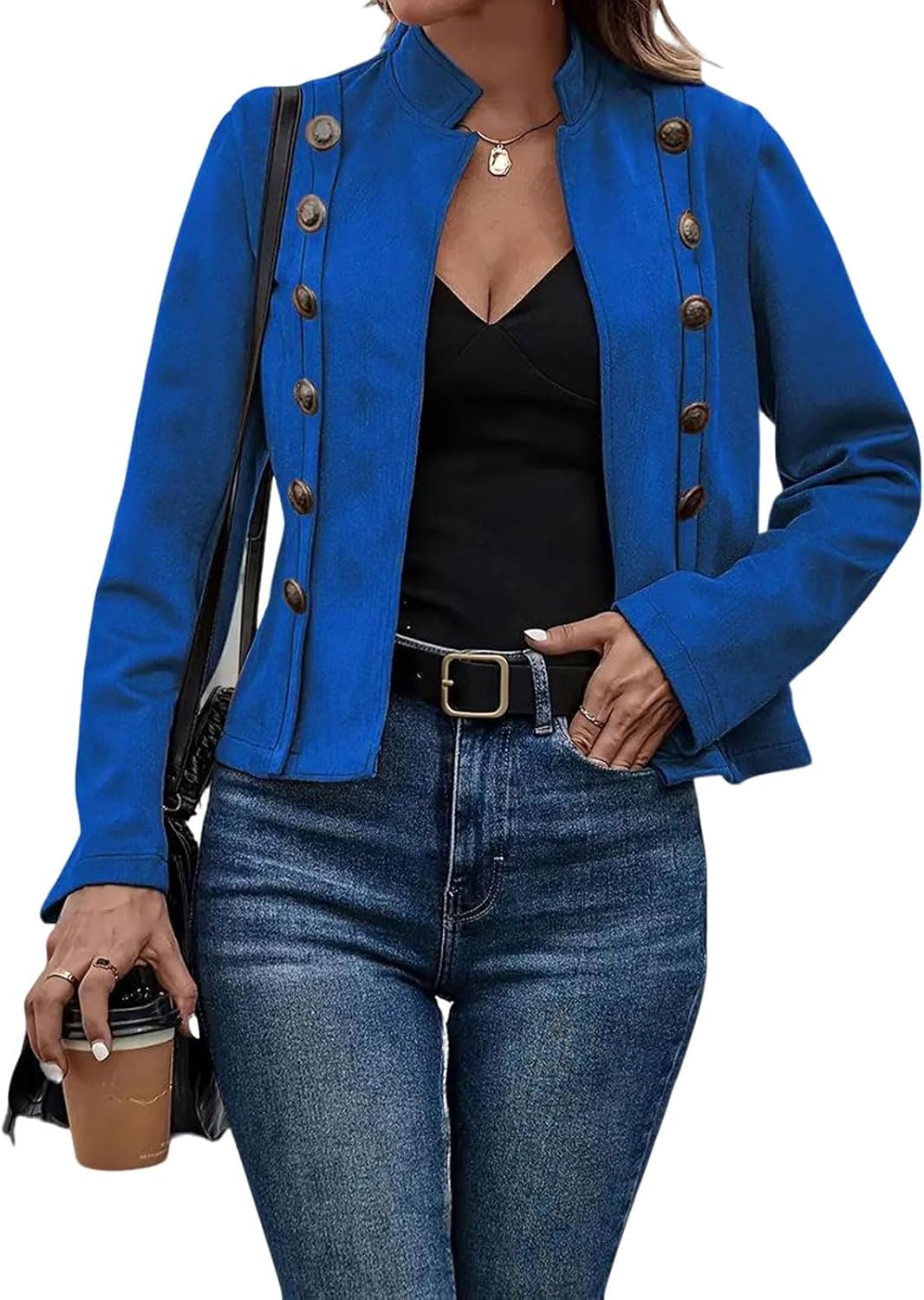 utcoco Women's Faux Suede Leather Jacket Casual Long Sleeve Blazer Jacket Coat 2025 Fall Outfits