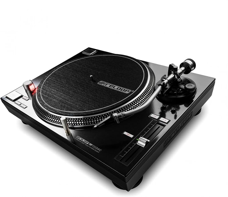 Reloop RP-7000 MK2 Sistema de tocadiscos profesional de torsión superior, negro
