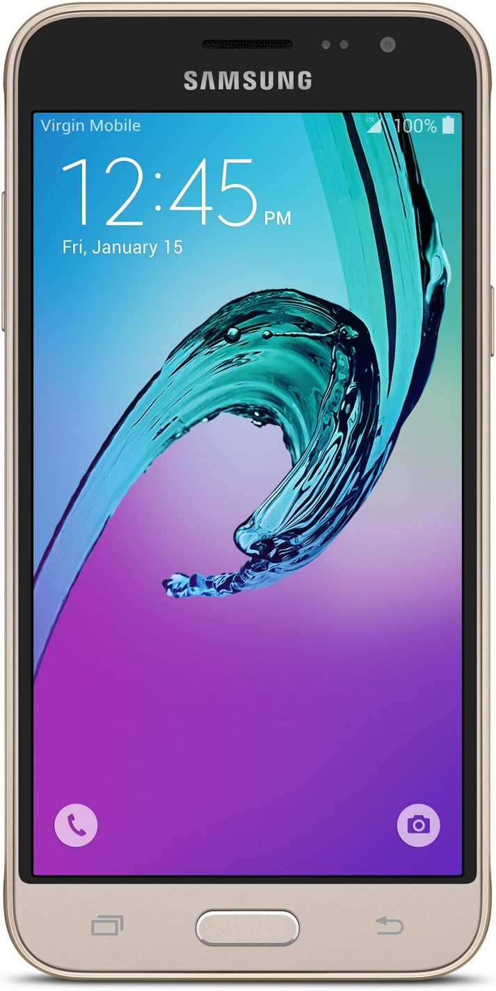 Samsung Galaxy J3 (2016) - No Contract Phone - Gold - (Virgin Mobile)