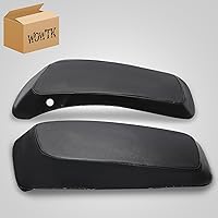 Vista 7 de WOWTK Fundas de tapa de alforja duras para Harley Touring