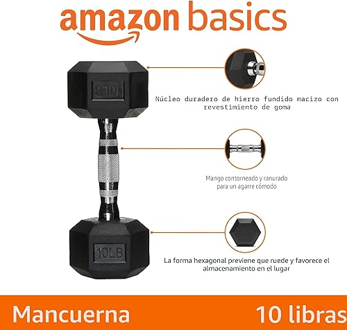 Miniatura 2 de Yaxa Basics Rubber Hex Dumbbell Hand