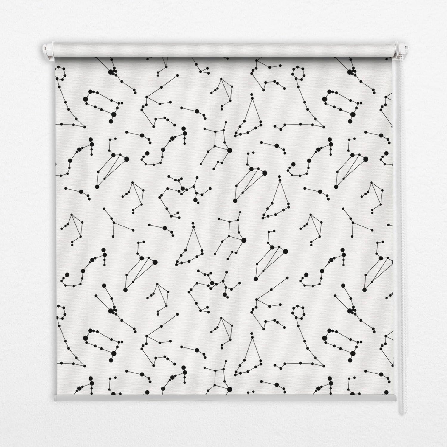 Store enrouleur sans perçage 50x50cm perméable avec motif constellations pour fenêtre intérieure