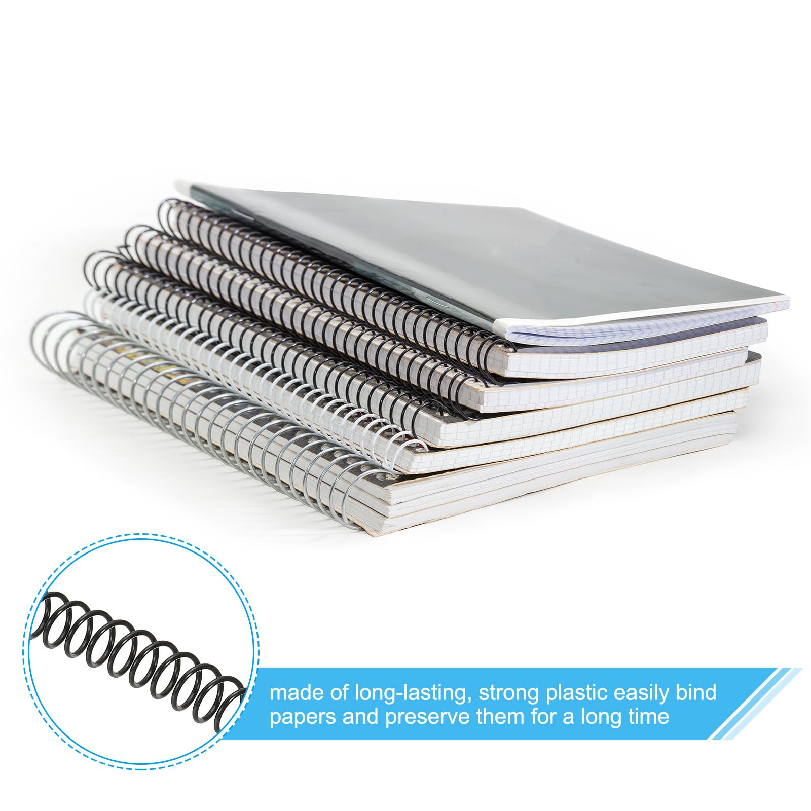 PATIKIL 13mm(1/2") Plastic Spiral Binding Coils - Image 3