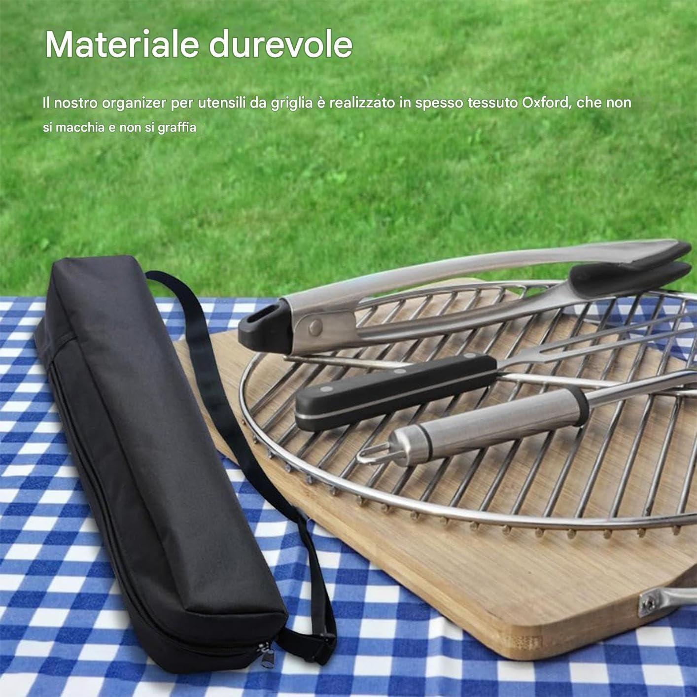 Generico Organizer Per Utensili Barbecue,Sacca Portatile Per Pentolame Da Viaggio - Portaoggetti Portatile per Grigliate Escursioni Cucina Picnic Eventi Avventure Outdoor