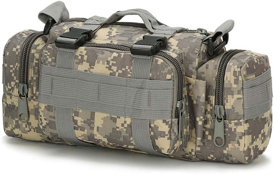 Senmir5L Tactical Assault Gear Sling Pack Range Bag Hiking Fanny Pack Waist Bag Shoulder Backpack Camera Bag MOLLE Modular Deployment Compact Utility Military Rucksack Duffel Bag with Shoulder Strap