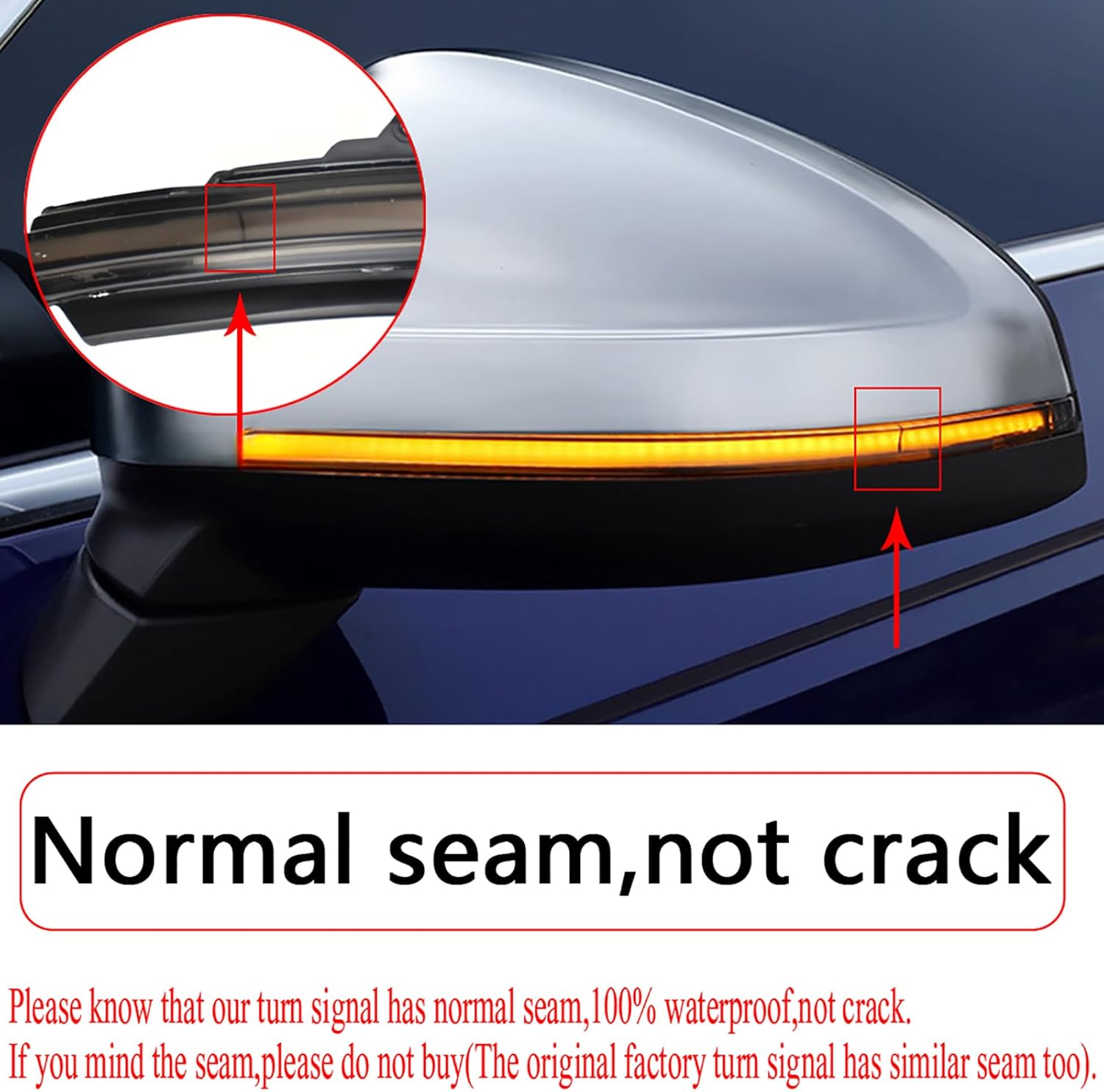 Xinctai Sequential Dynamic LED Side Mirror Indicator Turn Signal Light Blinker Compatible with VW Golf 7 7.5 MK7 MK7.5 GTI R GTD Jetta Sportsvan Touran, Smoked Lens