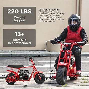 FRP GMB100 Plus Gas Mini Bike 99cc 4-Stroke Off Road Headlight & Gaiter