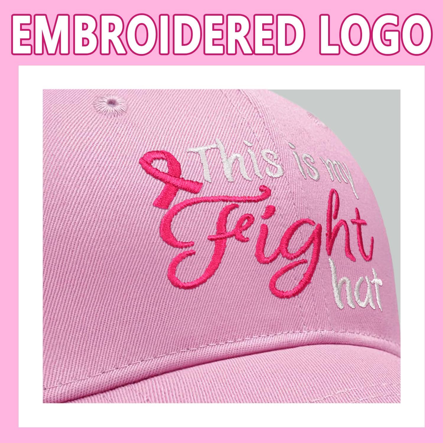 Breast Cancer Trucker Hat Breast Cancer Survivor Gifts for Women Embroidered Adjustable Washable Baseball Cap