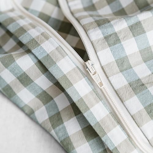 Miniatura 3 de SUSYBAO - Juego de funda de edredón de 3 piezas, 100 % algodón, tamaño King y Queen, multicolor, con estampado de cachemira, a cuadros, a rayas,