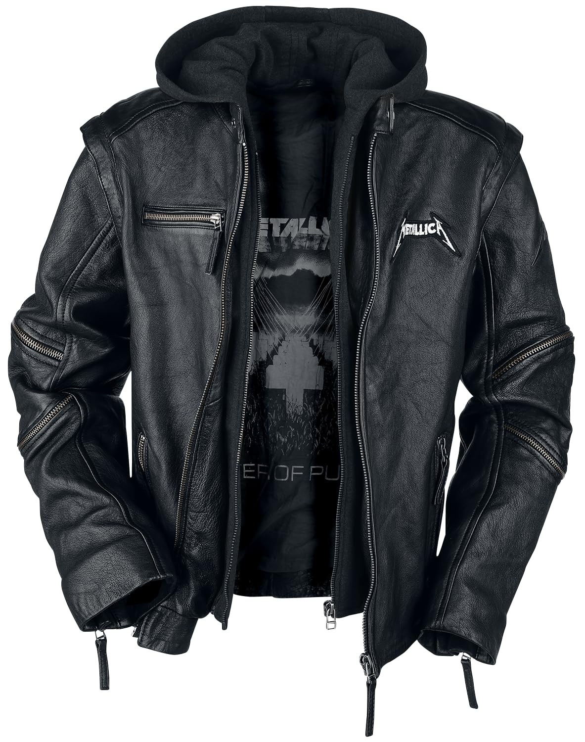 Metallica Master Of Puppets Männer Lederjacke schwarz Band-Merch, Bands