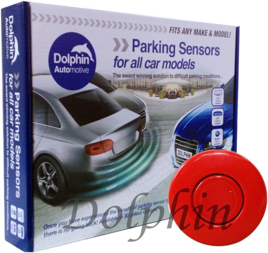 Dolphin Automotive DPS400 Reverse Parking Sensors Auto Express Award Winning In 32 Colours 4 Ultrasonic Radar Sensors Kit Audio Alert System Matt & Gloss Black +30 More Colours (Red) Dolphin Automotive DPS400 Reverse Parking Sensors Auto Express Award Winning In 32 Colours 4 Ultrasonic Radar Sensors Kit Audio Alert System Matt & Gloss Black +30 More Colours (Red)