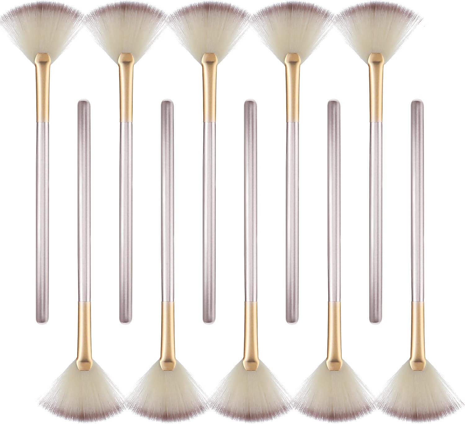 10 Pcs Fan Brushes for Facials, Fan Mask Brushes, Soft Facial Brushes Applicator for Mask Mud