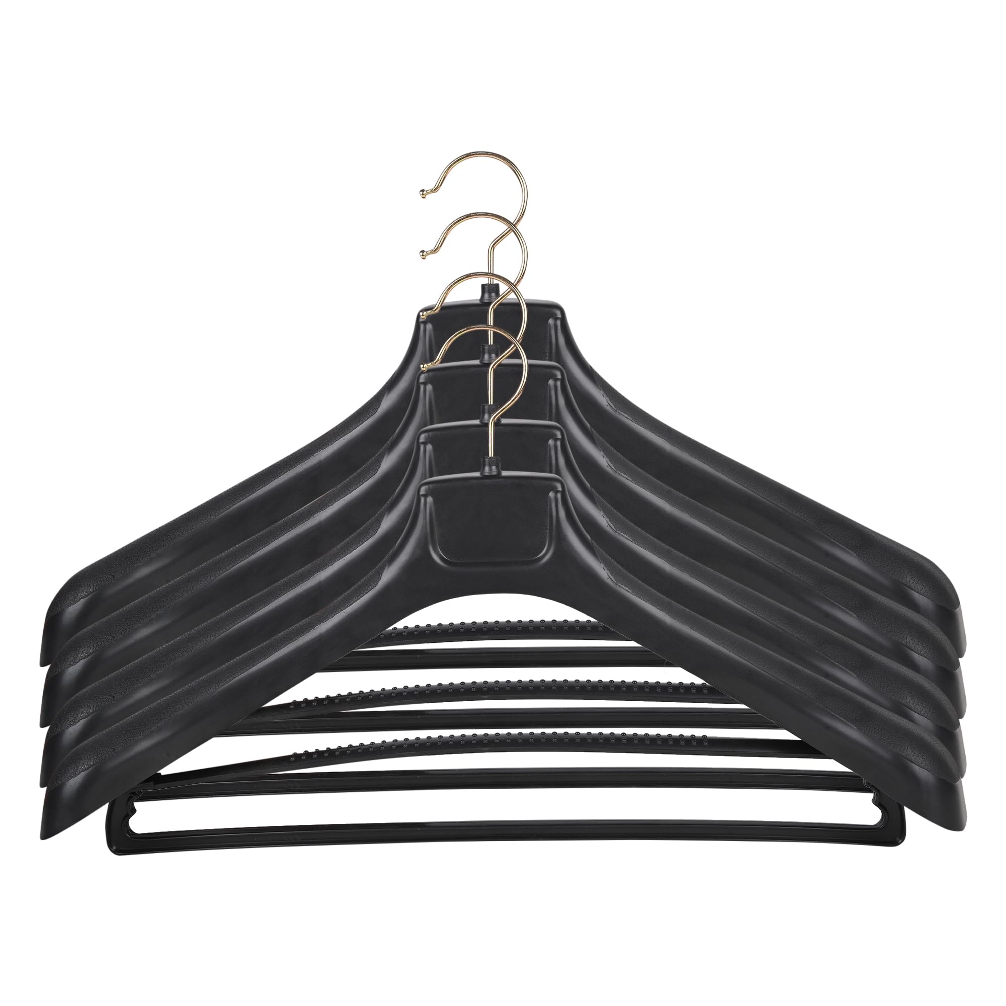 ROLLYWARE™ Unique Design Plastic Coat Hanger with Locking Bar for Clothes Wardrobe,. Coat, Sarees, Pants,Clothes Locking Bar Hanger Pack of (Black, 12) (B09QSV11Q8) Amazon Price History, Amazon Price Tracker
