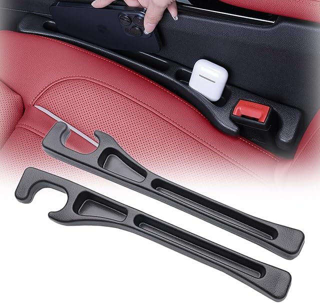 Car Seat Gap Filler 2Pack No-Drop Seat Side Gap Seam Filler Organizer with Phone Holder Car Accessories Car