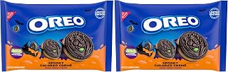 OREO Green and Orange Creme Chocolate Sandwich Halloween Cookies, 14 ct (Pack of 2)