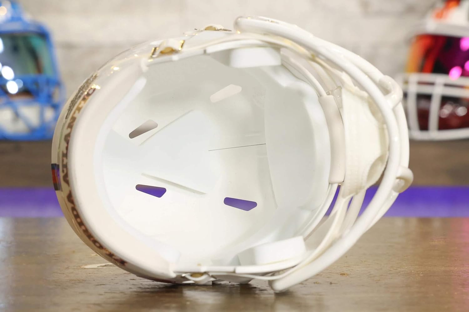 Florida Atlantic Owls Speed Mini Helmet, White - Green Gridiron