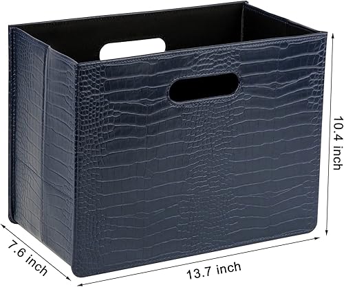 Miniatura 11 de HofferRuffer Soporte para cesta de revista, estante plegable para revistas, organizador de archivos de documentos, carpeta de archivos, organizador