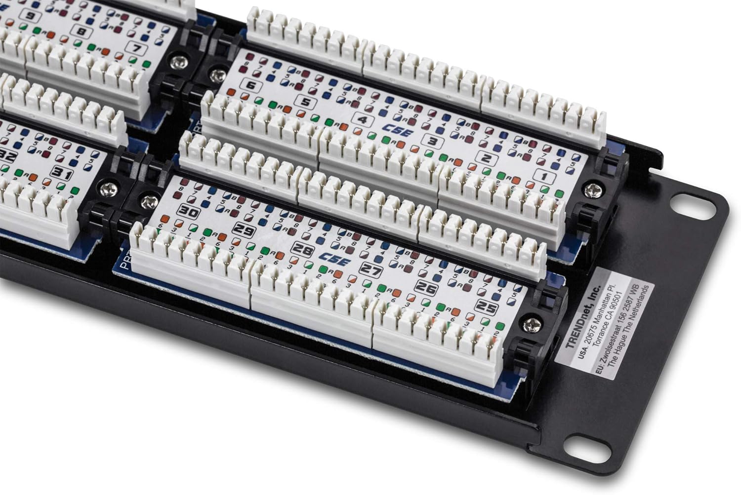 Gеt Dіѕсоunt оƒƒеr TRENDnet 48-Port Cat5-5e RJ-45 UTP Unshielded Patch Panel, Wallmount or Rackmount, 100Mhz, Cat5e Krone Connectors, Color-Coded Labeling, Cat3,Cat5e,Cat4,Cat3 Compatible, 2U Rackmount, Black, TC-P48C5E Suреr Brаndѕ TRENDnet 48-Port Cat5-5e RJ-45 UTP Unshielded Patch Panel, Wallmount or Rackmount, 100Mhz, Cat5e Krone Connectors, Color-Coded Labeling, Cat3,Cat5e,Cat4,Cat3 Compatible, 2U Rackmount, Black, TC-P48C5E