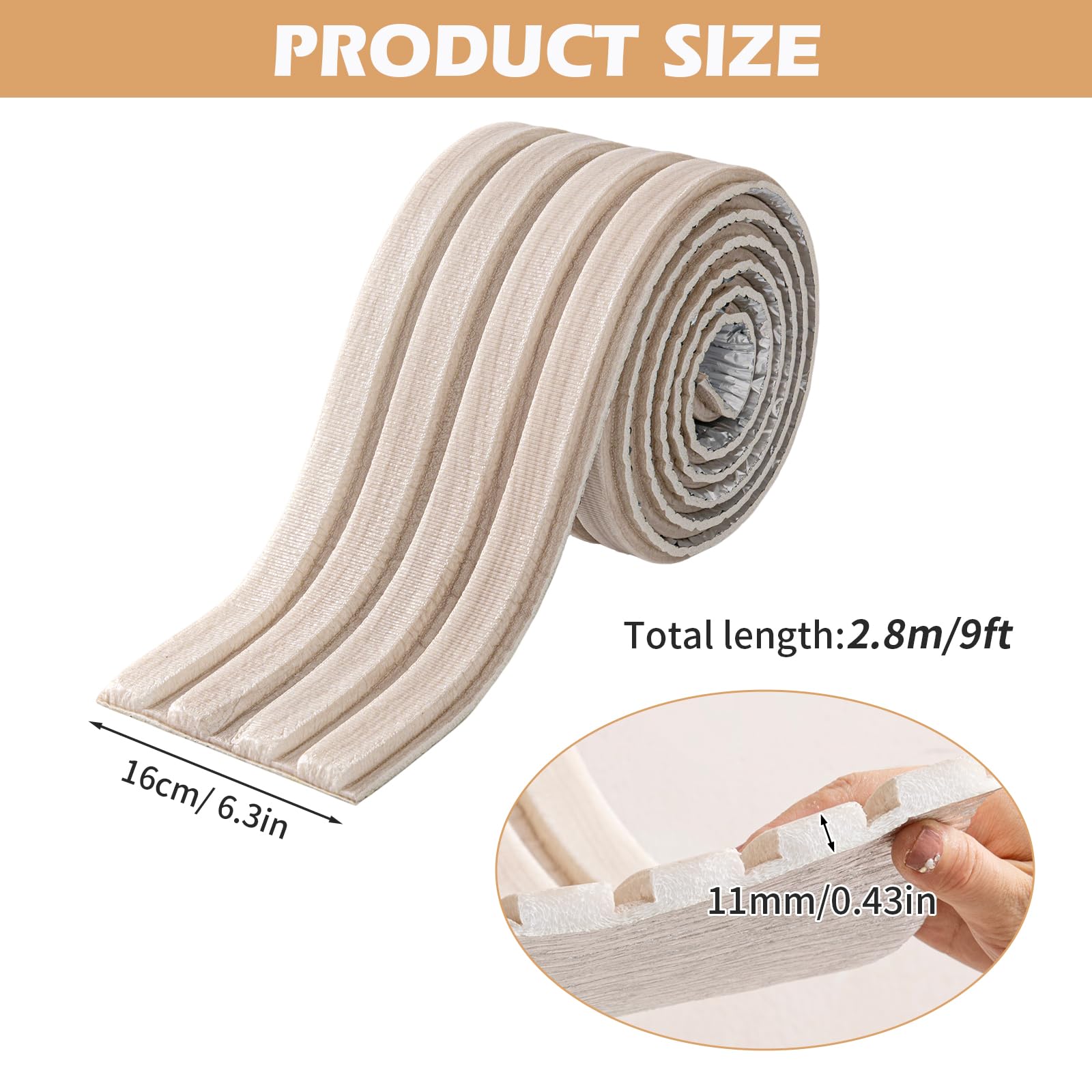Wandpaneele Gepolstert Kinderzimmer, 2,8M Antikollision Selbstklebend Wandkissen, 3D Wandschutz Schlafzimmer, 1,1 cm Dick Wandverkleidung Bett for Schlafzimmer, Wohnzimmer (Maserung)