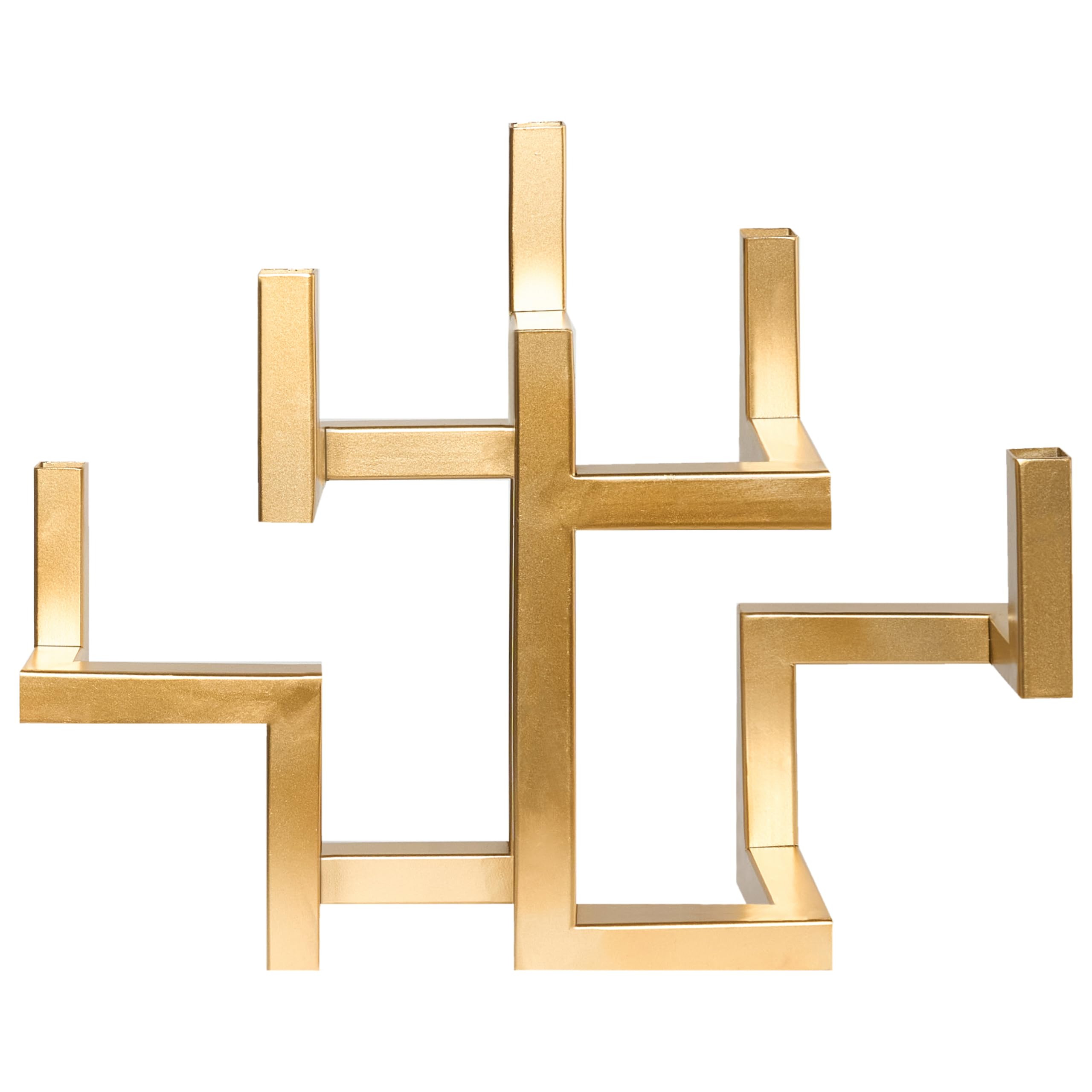 Kerzenständer für 5 Kerzen Metall Gold minimalistische Deko Raposo