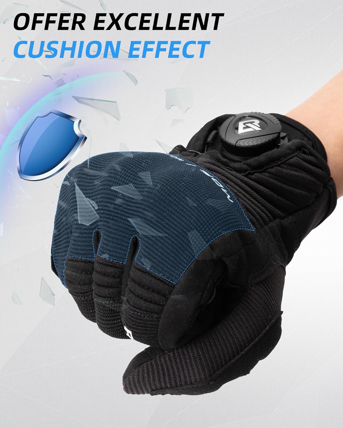 ROCKBROS Motorcycle Gloves for Men & Women, Touchscreen Cycling Gloves with Breathable Hard Knuckles for Outdoor Sports, Mountain Dirt Bike & Bicycle MTB