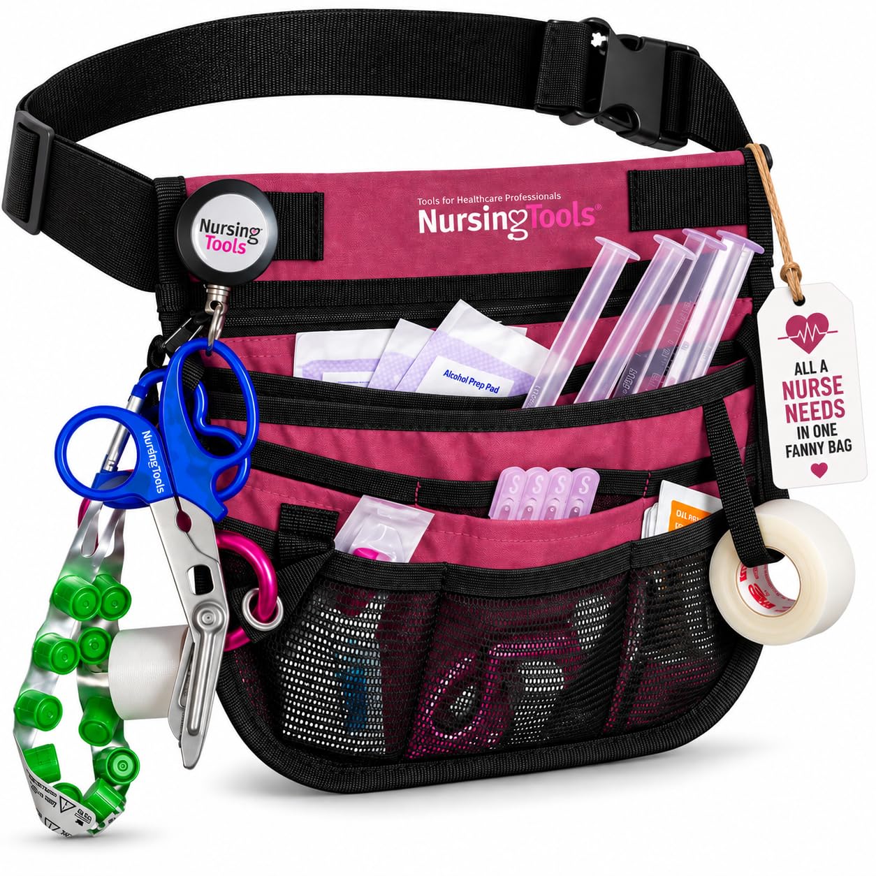 Kangapak Nurse Fanny Pack Multi Compartment Waist Organizer Tool Bag for Students, Practitioners &amp; Medical Professionals