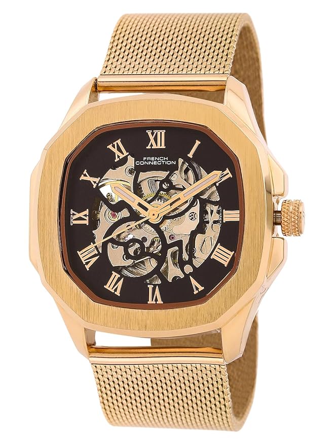 French Connection Automatic Black Dial Men's Watch-FCA05-5