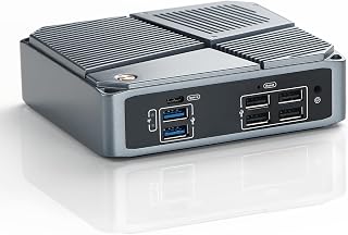 Mini PC with N100 Processor, Mirco Computer Support Triple 4K Diaplay Wi-Fi BT, Aluminum Alloy Shell 4GB DDR4 64GB SSD