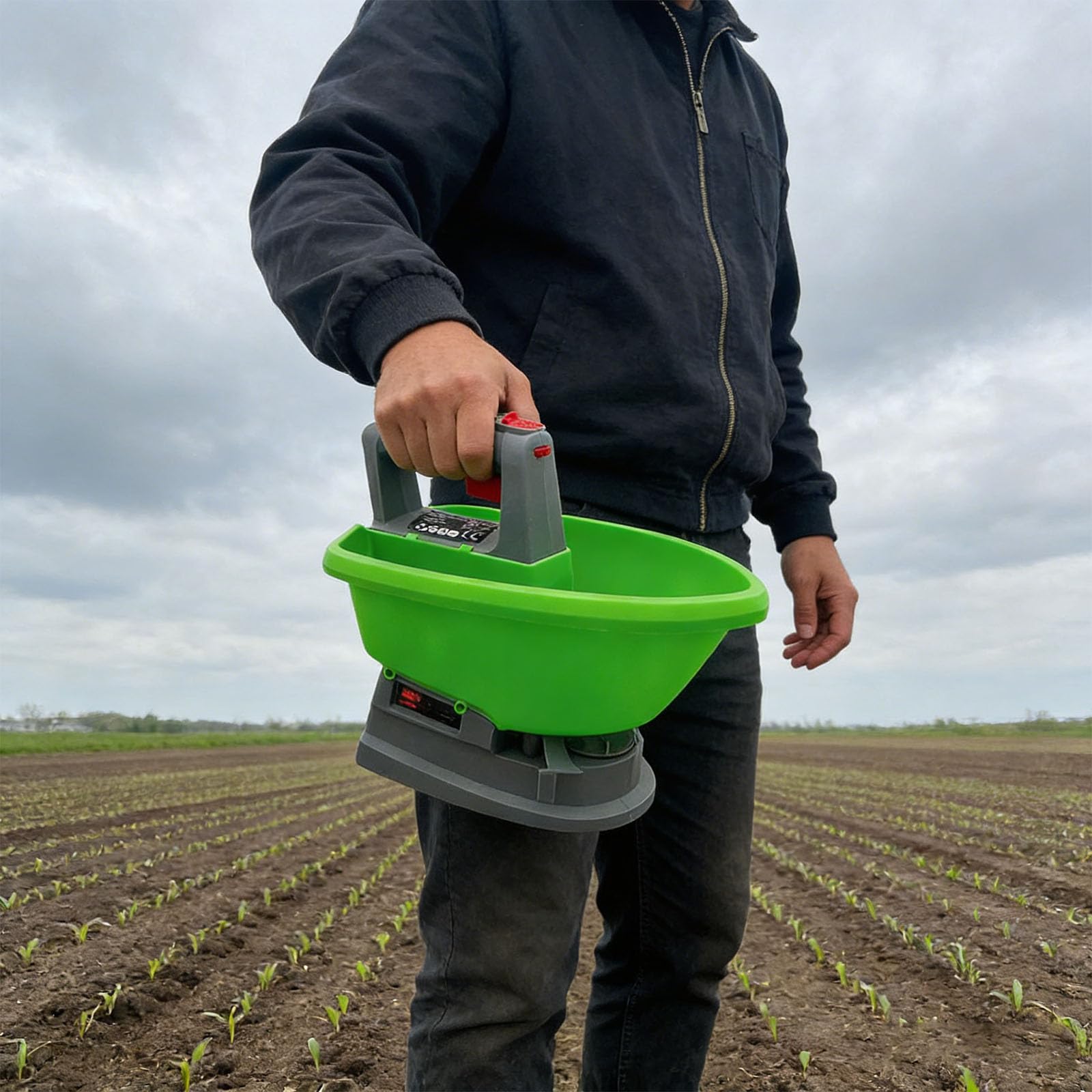 Épandeurs de semis électriques portatifs - Grande capacité de 2863,3 g - Longue durée de vie de la batterie de 4 heures pour une plantation efficace de jardin - Épandeurs à longue batterie