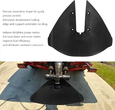 Marine Hydrofoil Stabilizer for 15 Outboard Engines Enhanced Boat Stability and Fuel Efficiency with Streamlined Fin Design
