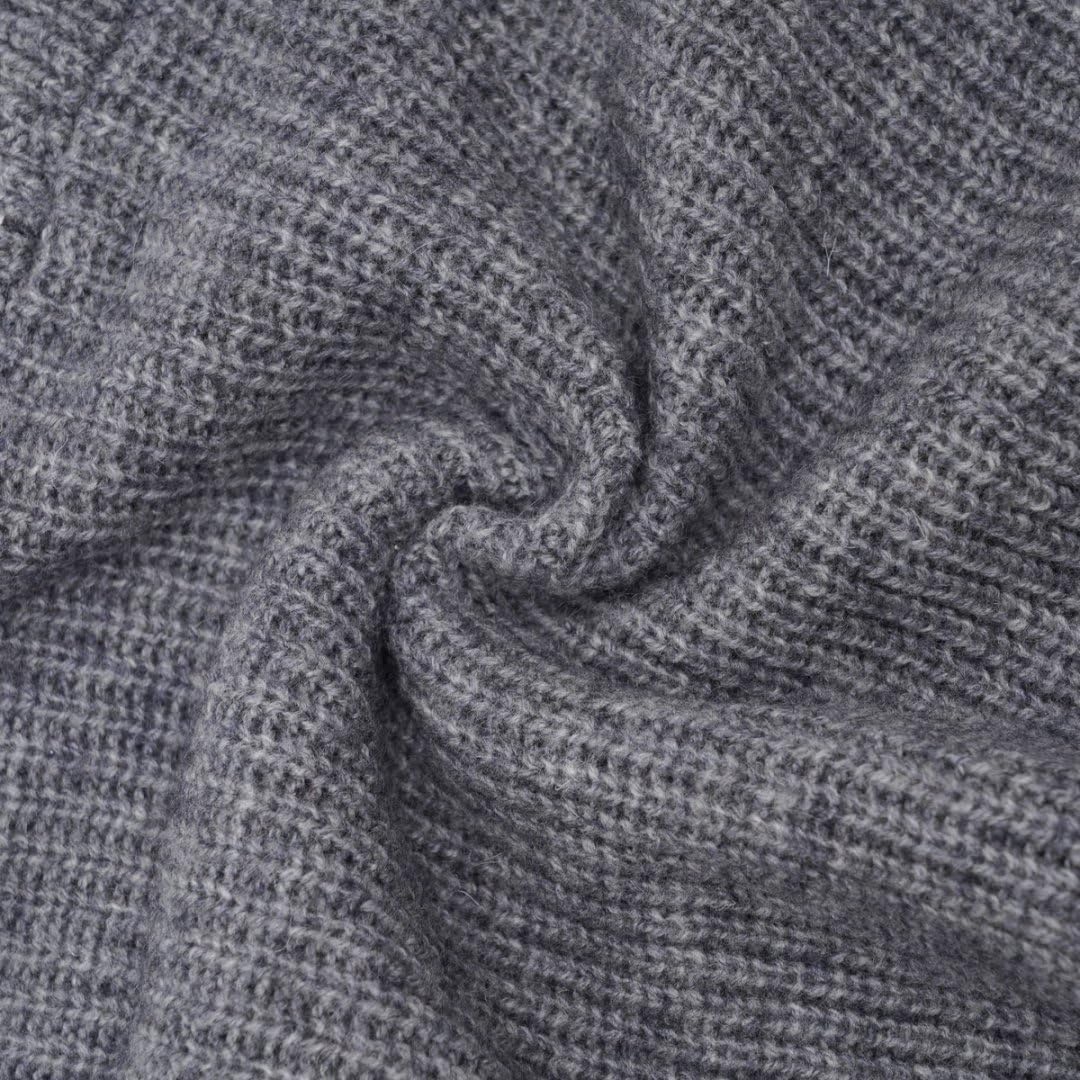 Amazhiyu Women's 100% Wool Sweater Long Sleeve Quarter Zip Pullover Winter Tops - Image 7