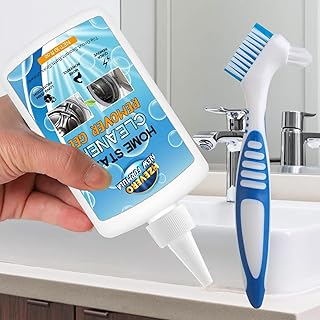 Mold Stain Remover Gel,Washing Machine Cleaner for Front Loader Washer Gasket Rubber Seal Home Stain Removal Gel for Bathtub, Shower, Refrigerator, Grout, Caulk, Bathroom Cleaning Solution(10 Fl Oz)