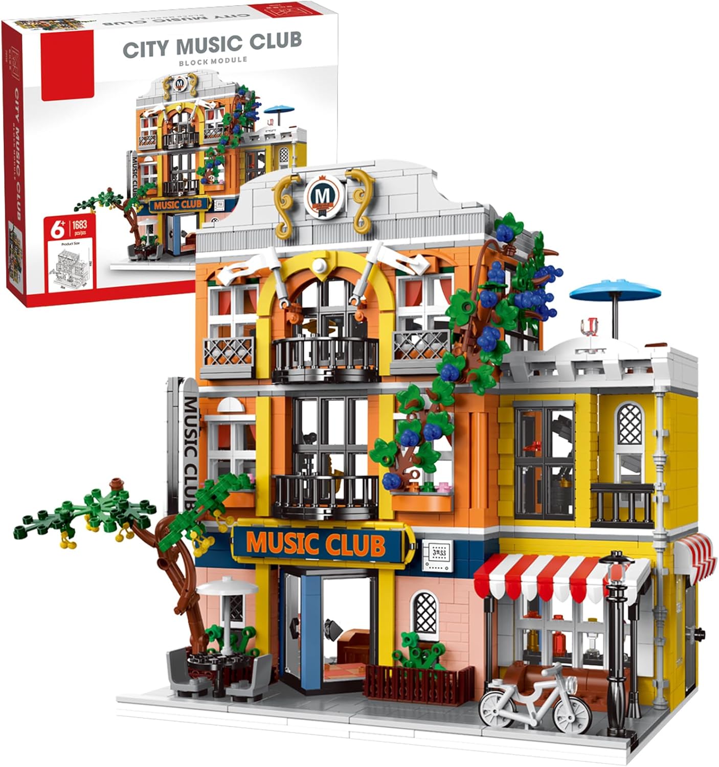 Amazon.com: ENJBRICK Flowers City Jazz Club Building Sets for Adutls