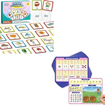 Bunble of CVC Word Match Games Flash Cards+ Number Dry Erase Board Card