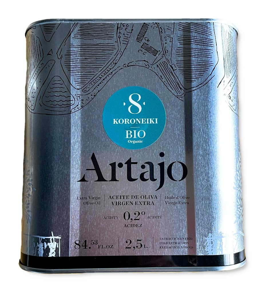 Artajo aceite de oliva virgen extra bio organic variedad koroneiki lata de 2,5 L.