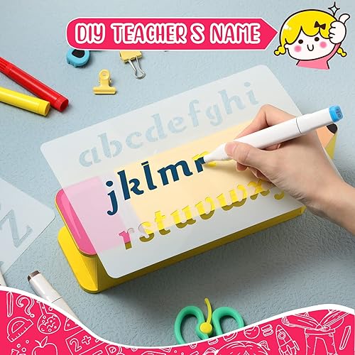 Miniatura 3 de Containlol Regalos de agradecimiento para profesores de Navidad, con nombre y forma de lápiz, organizador de cumpleaños, suministros para mujeres y