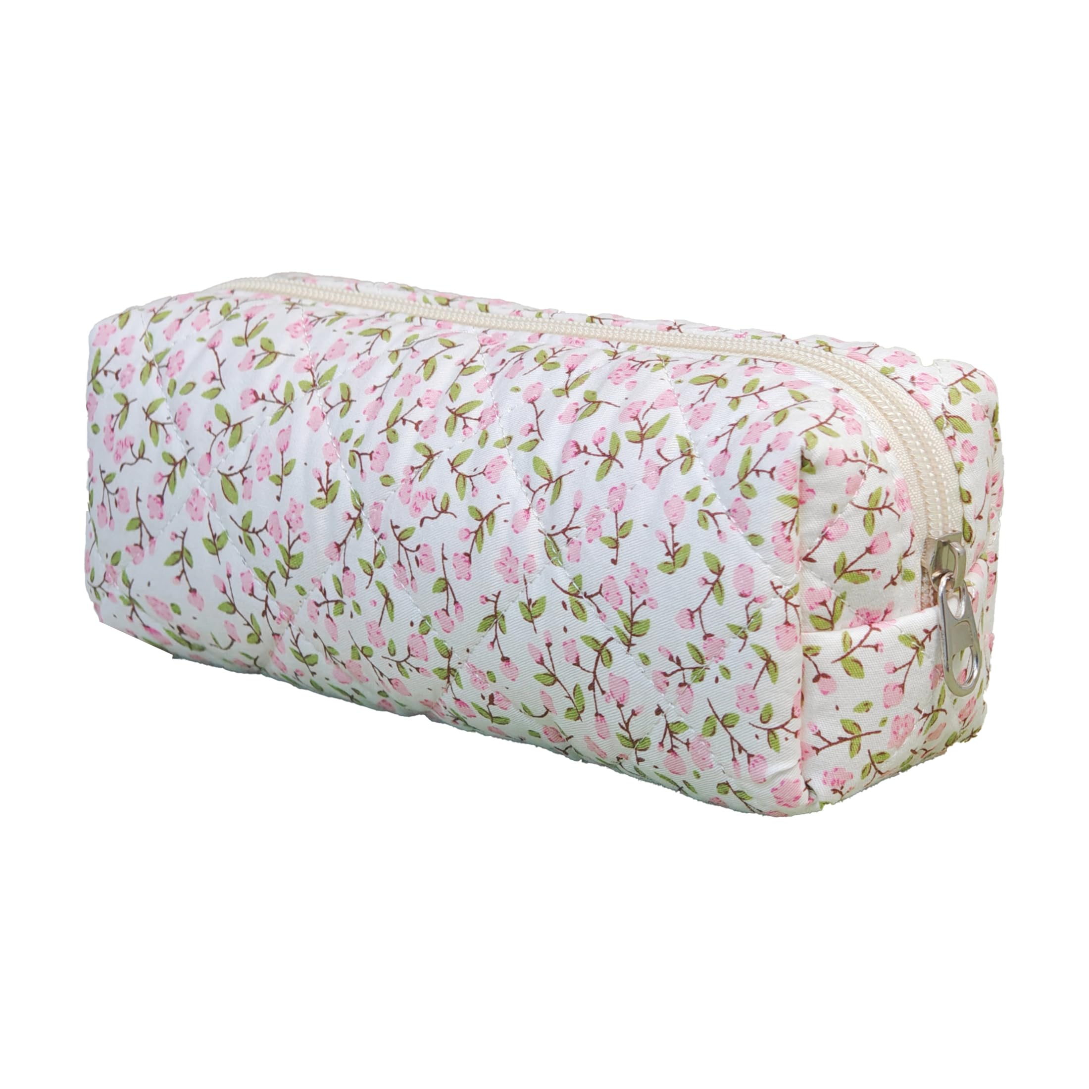 Carry Bloom Pencil Pouch Cute Pencil Case for Girls Aesthetic Pencil Bag with Zipper Pen Cases School Supplies Makeup Bag (7 Flower Pink) — image 1