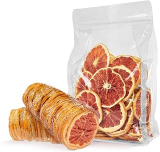 Mkostlich Dried Red Grapefruit Slices 3.52oz/100g No Sugar Added - Dehydrated for Cocktails, Tea, Crafts & Decor