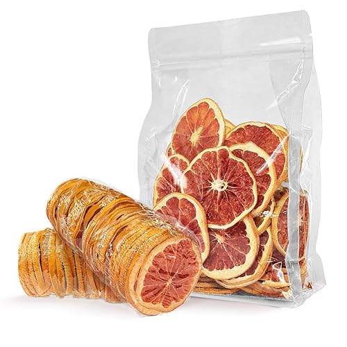 Mkostlich Rebanadas de pomelo seco, 3.52 oz100 g de toronja deshidratada para cócteles, rodajas de pomelo rojo, sin azúcar añadido