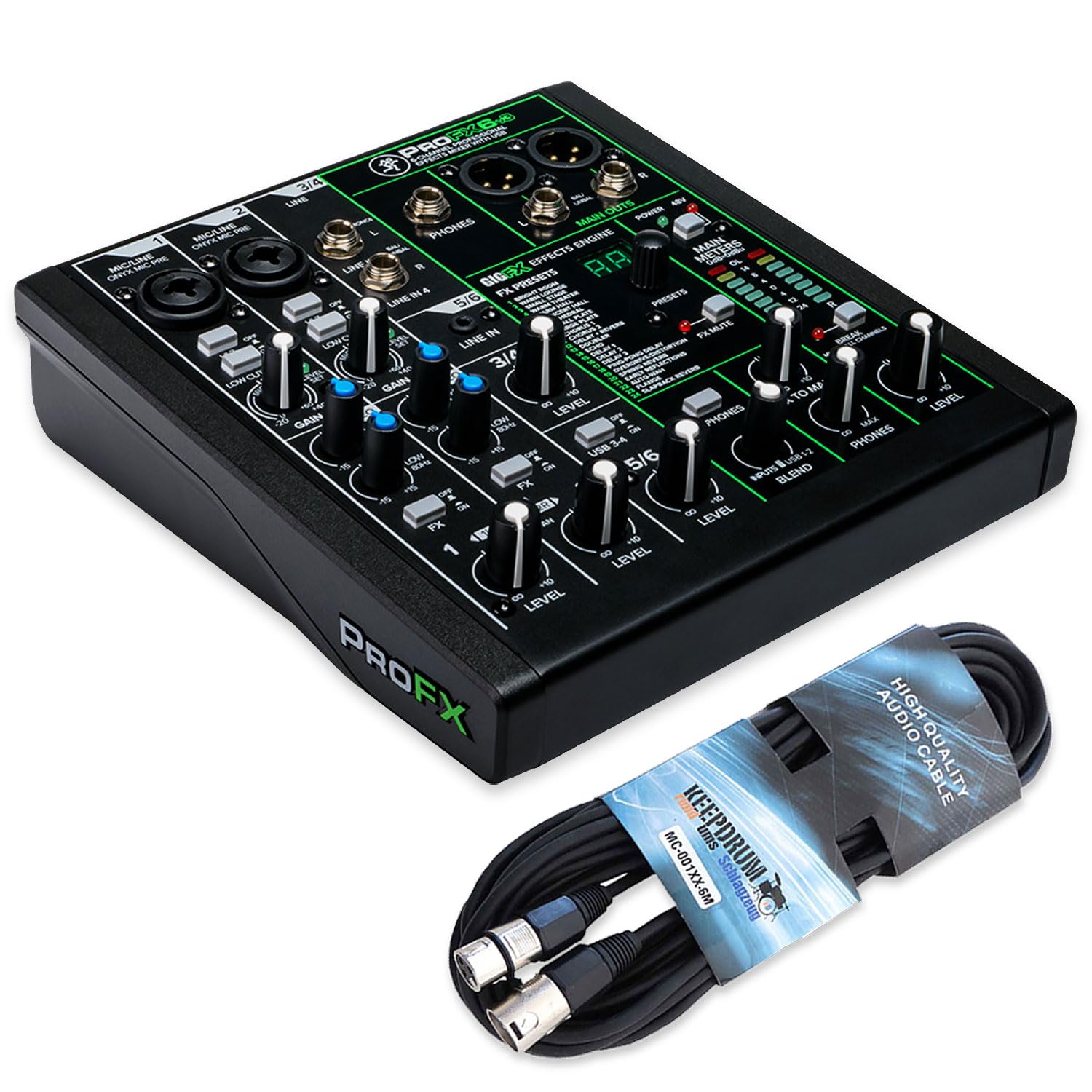 Mackie ProFX6v3 Mischpult 6-kanaliger Analogmixer