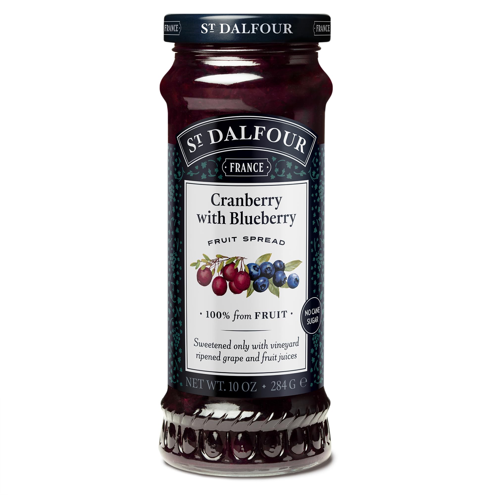 St. Dalfour Cranberry with Blueberry / 10 Ounce (Pack of 1) / 1 Jams & Preserves