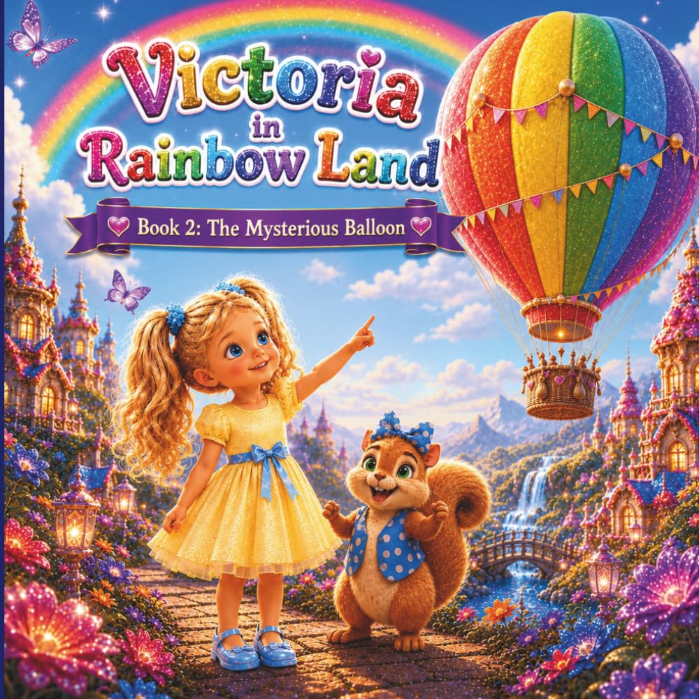 Victoria in Rainbow Land - Book 2: The Mysterious Balloon: A Magical 24-Page Adventure Through the Rainbow Land, Short Bedtime Story for Kids