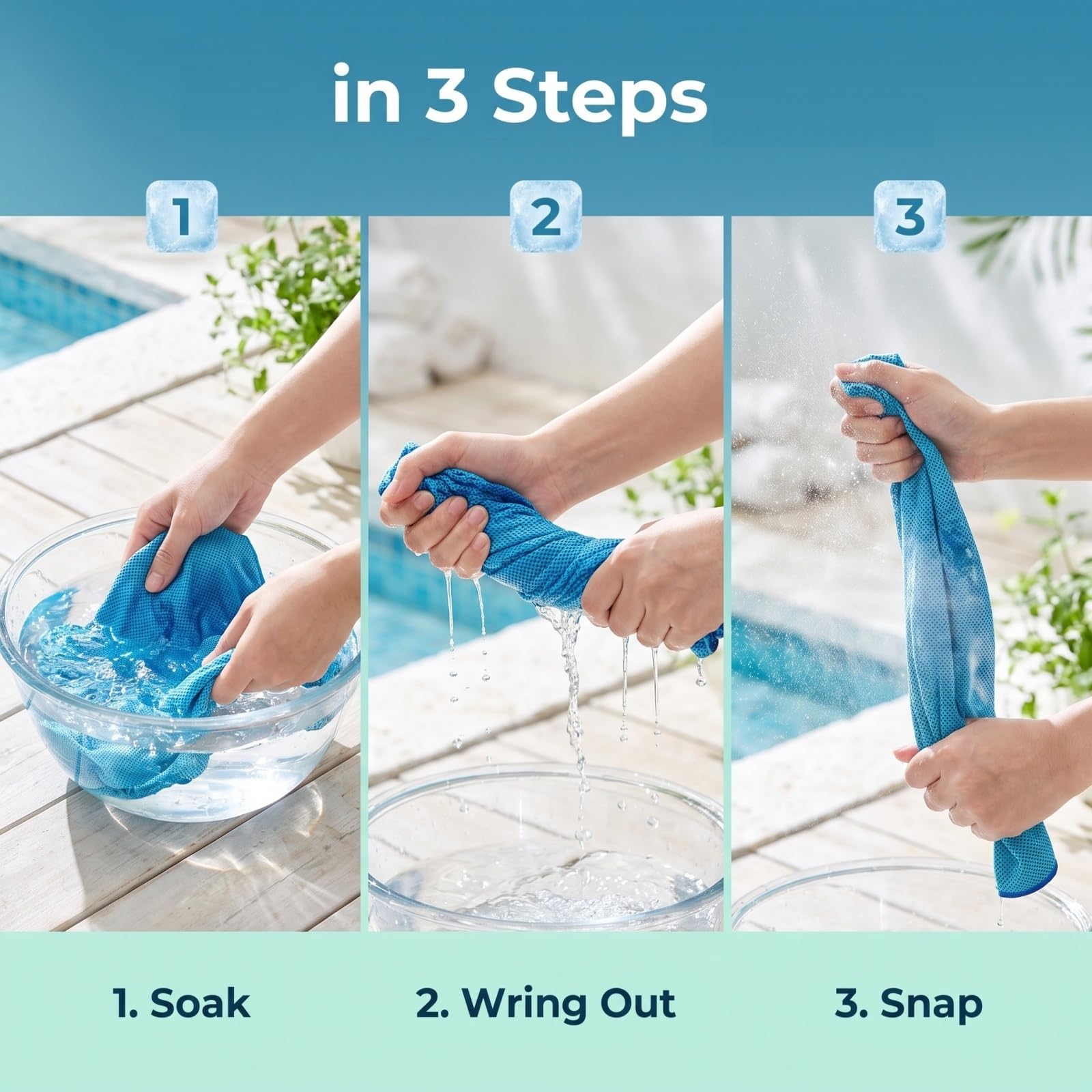 Ręczniki chłodzące 30 x 100 cm, Instant Cold Microfiber Ice Towel Soft Breathable Neck Wrap, wielokrotnego użytku w przenośnej butelce, do jogi, sportu, biegania, na kemping, do treningu (8 szt.)