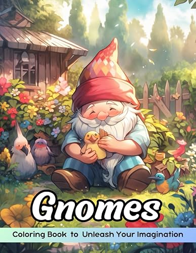 Gnomes Coloring Book: Gnomes Coloring Page, Whimsical Creatures for Creative Coloring