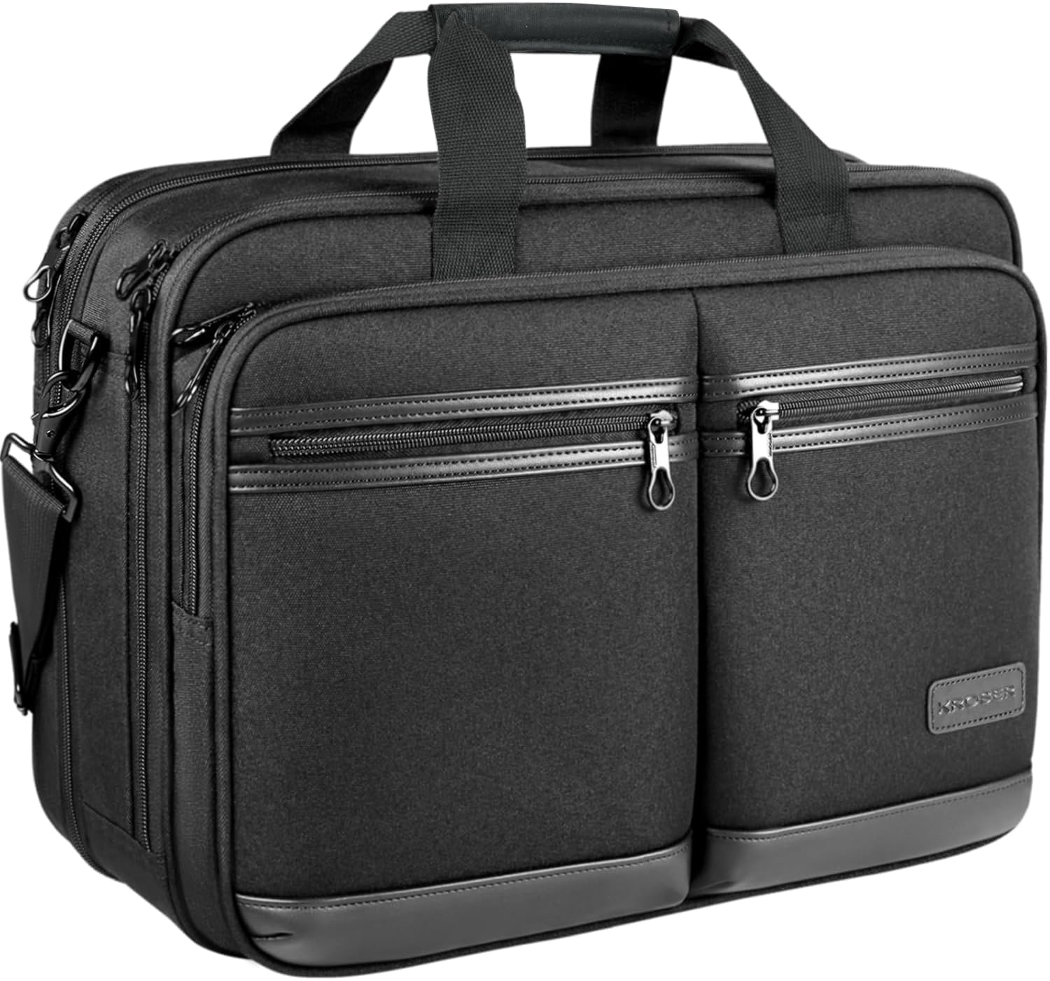KROSER Borsa per Laptop Cartella per Laptop Elegante Adatto Fino a 17,3’’ Borsa a Tracolla Espandibile Idrorepellente con Tasche RFID per Affari/College/Uomini/Dnone