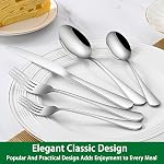 DEHOV 30 Pcs Cutelry Sets,Premium Stainless Steel Flatware Sets Service for 6, Mirror Polished Tableware Silverware Set for Home,Restaurant,Hotel Knife Spoon and Forks Sets